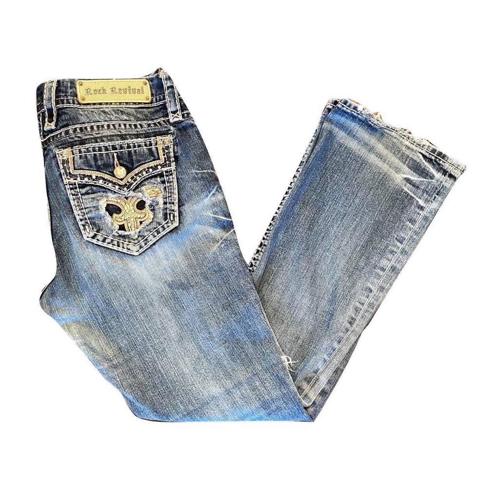 Rock Revival Womens Fay Boot Cut Jeans 29